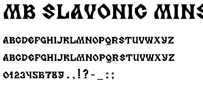 MB Slavonic Minsk font